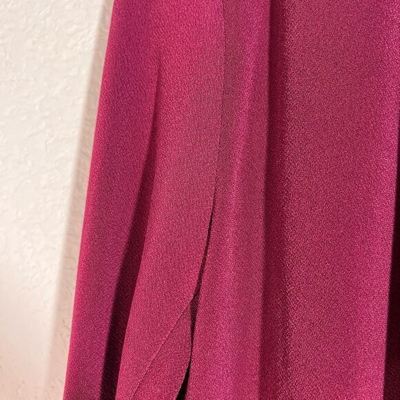 Sequin Hearts Maroon Open Front Peplum Cardigan Blazer Jacket Womens Size Small - Picture 3 of 6